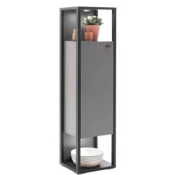 Wohnen Wohnwände<Designer-Wohnwand Möbel in Grau - Ridona (dreiteilig)