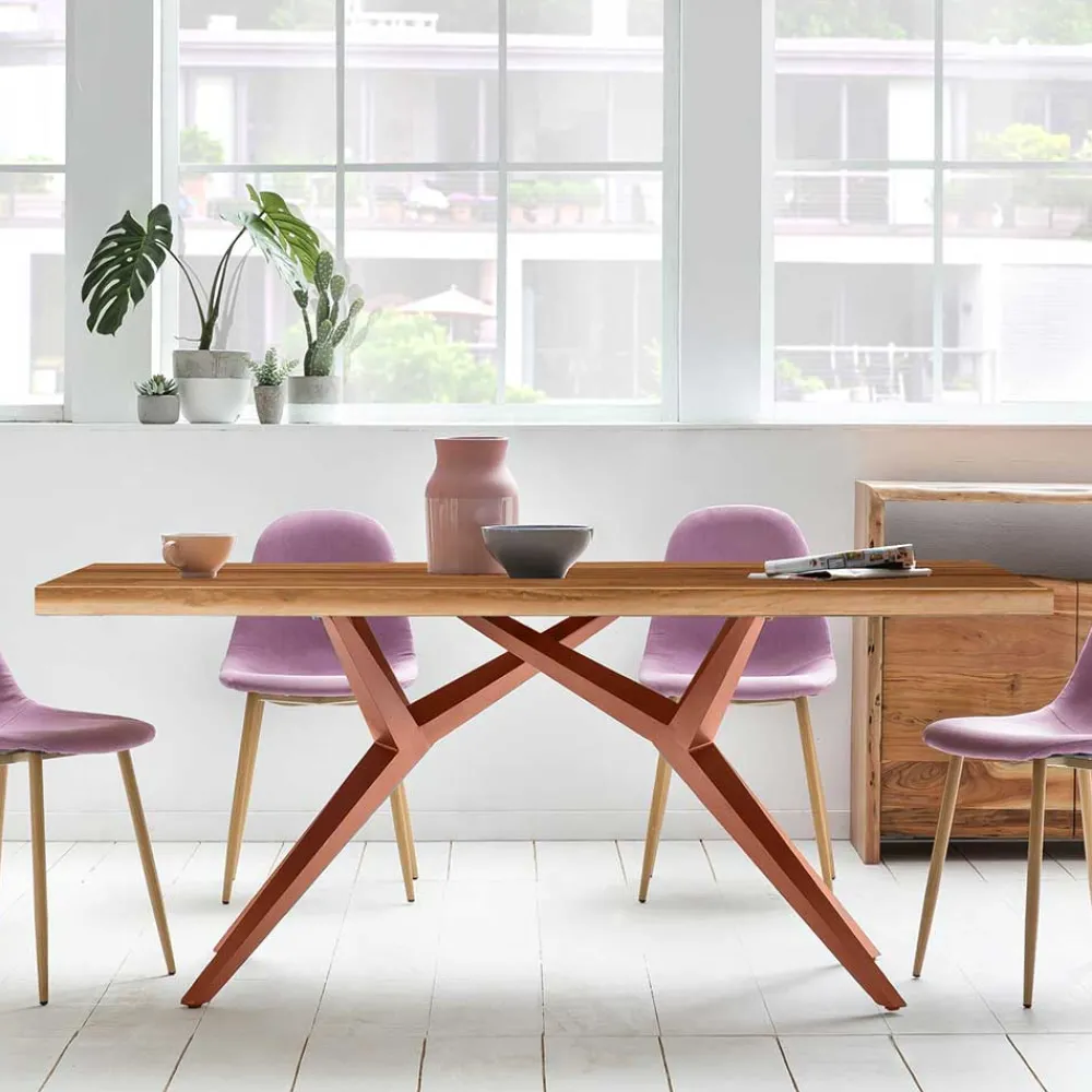 Wohnen Tische<Design-Esstisch aus Altholz Teak - Canarie