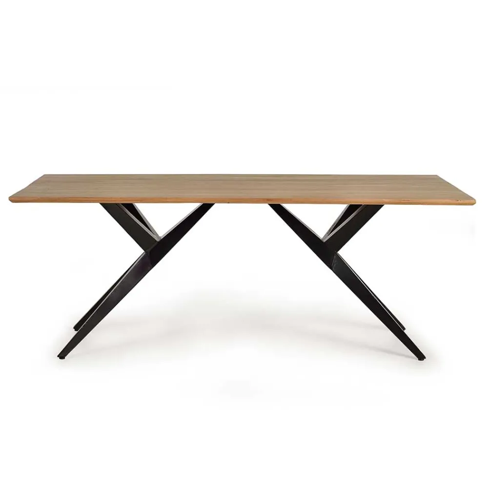 Wohnen Tische<Design-Esstisch mit Massivholzplatte Akazie - Annipurk