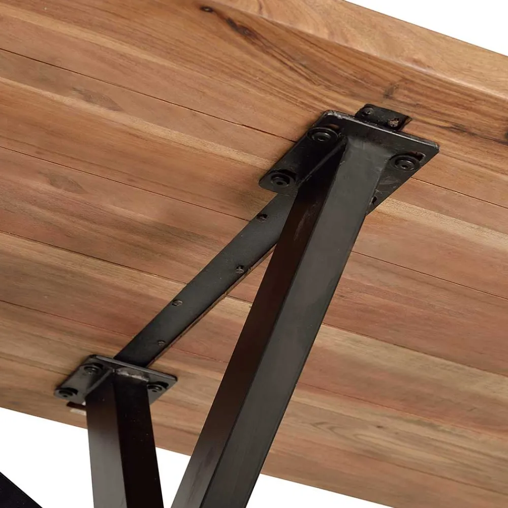 Wohnen Tische<Design-Esstisch mit Massivholzplatte Akazie - Annipurk