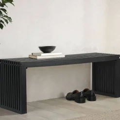Wohnen Sitzbank<Design-Garderobenbank in Schwarz - Andarina