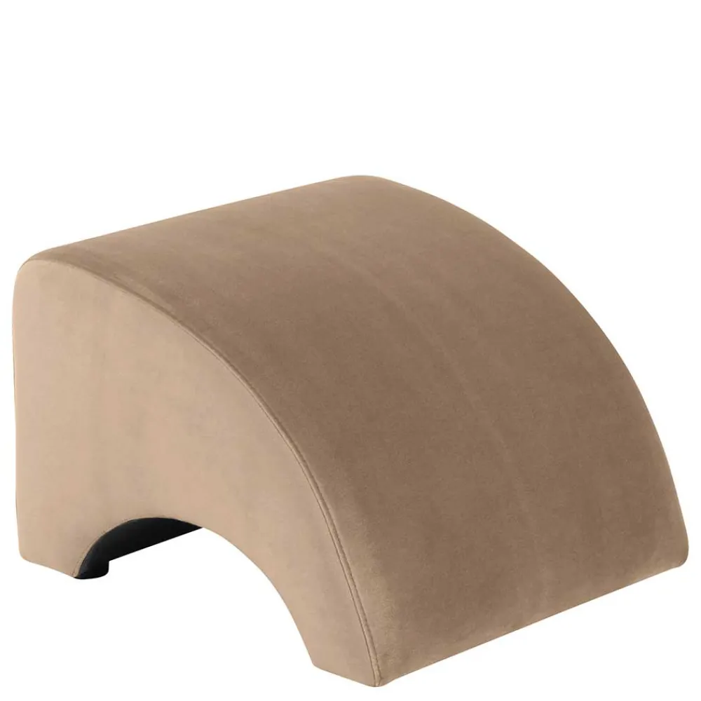 Wohnen Hocker<Designhocker in Beige Samtvelours - Ulada