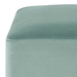 Wohnen Hocker<Designhocker in Graugrün Samt - Strong
