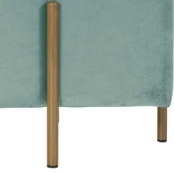 Wohnen Hocker<Designhocker in Graugrün Samt - Strong