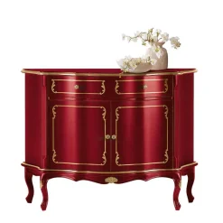 Wohnen Kommoden<Design-Kommode in Rot und Gold - Julya