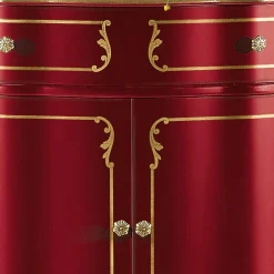 Wohnen Kommoden<Design-Kommode in Rot und Gold - Julya