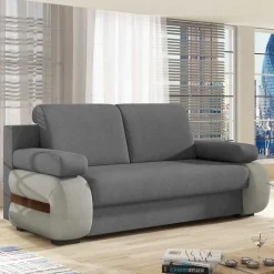 Wohnen Betten|Sofas<Design-Schlafsofa in Grau und Hellgrau - Blascina