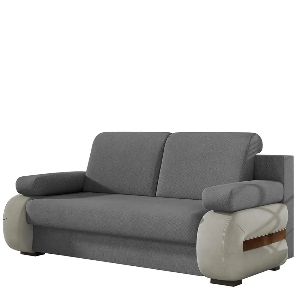 Wohnen Betten|Sofas<Design-Schlafsofa in Grau und Hellgrau - Blascina