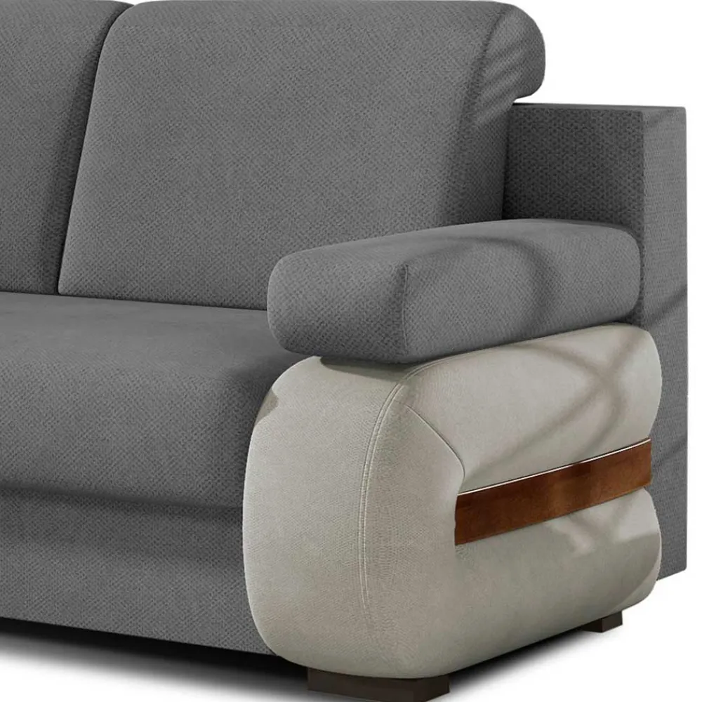 Wohnen Betten|Sofas<Design-Schlafsofa in Grau und Hellgrau - Blascina