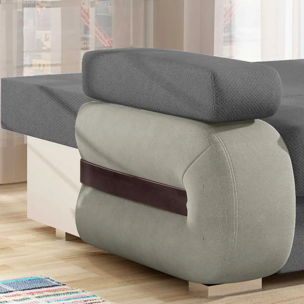 Wohnen Betten|Sofas<Design-Schlafsofa in Grau und Hellgrau - Blascina