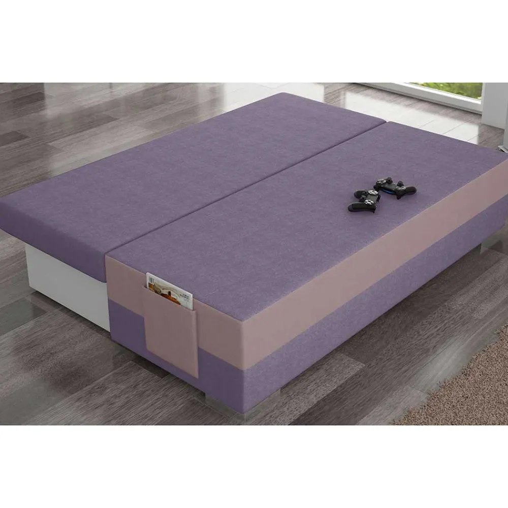 Wohnen Sofas<Design-Schlafsofa in Mauve und Altrosa - Mamboria