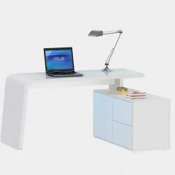 Wohnen Tische<Designschreibtisch Owiconta in Weiß