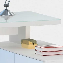 Wohnen Tische<Designschreibtisch Owiconta in Weiß