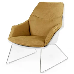 Wohnen Sessel|Stühle<Designsessel in Gelb und Weiß - Navarra (2er Set)