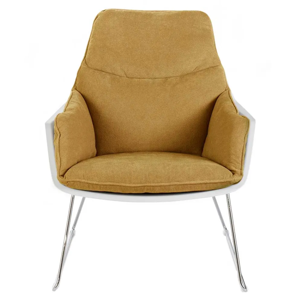 Wohnen Sessel|Stühle<Designsessel in Gelb und Weiß - Navarra (2er Set)
