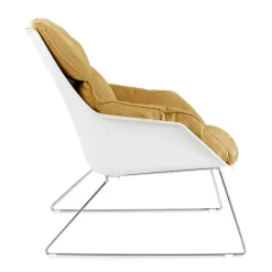 Wohnen Sessel|Stühle<Designsessel in Gelb und Weiß - Navarra (2er Set)