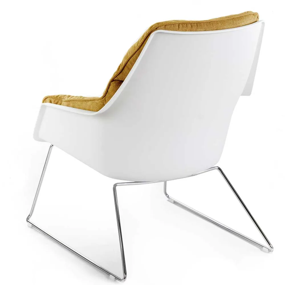 Wohnen Sessel|Stühle<Designsessel in Gelb und Weiß - Navarra (2er Set)