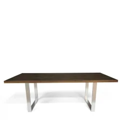 Wohnen Tische<Designtisch aus Nussbaum Holz & Edelstahl - Yocha