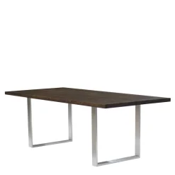 Wohnen Tische<Designtisch aus Nussbaum Holz & Edelstahl - Yocha