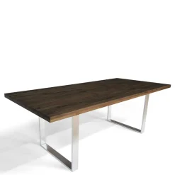 Wohnen Tische<Designtisch aus Nussbaum Holz & Edelstahl - Yocha