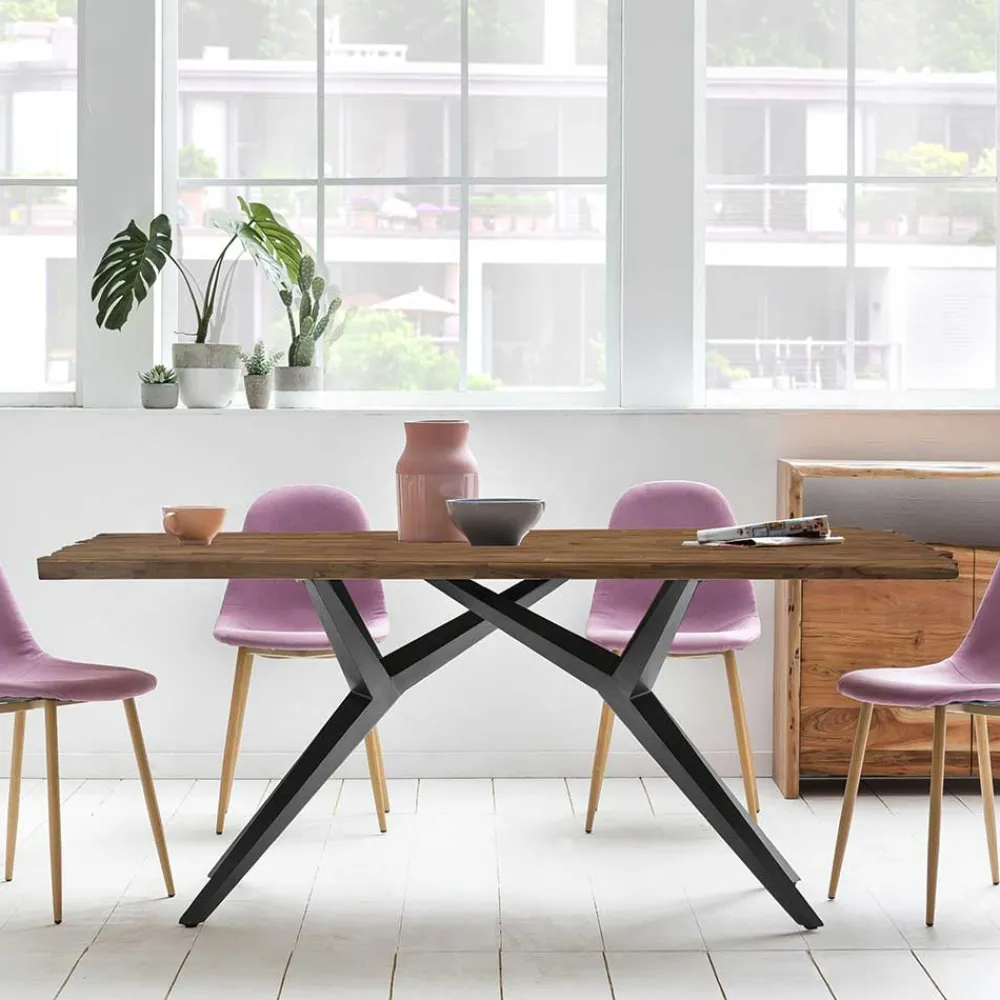 Wohnen Tische<Designtisch aus Recyclingholz Teak - Emina