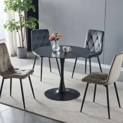 Wohnen Tische<Designtisch aus Sinterstein mit Trompetenfuß - Memphis