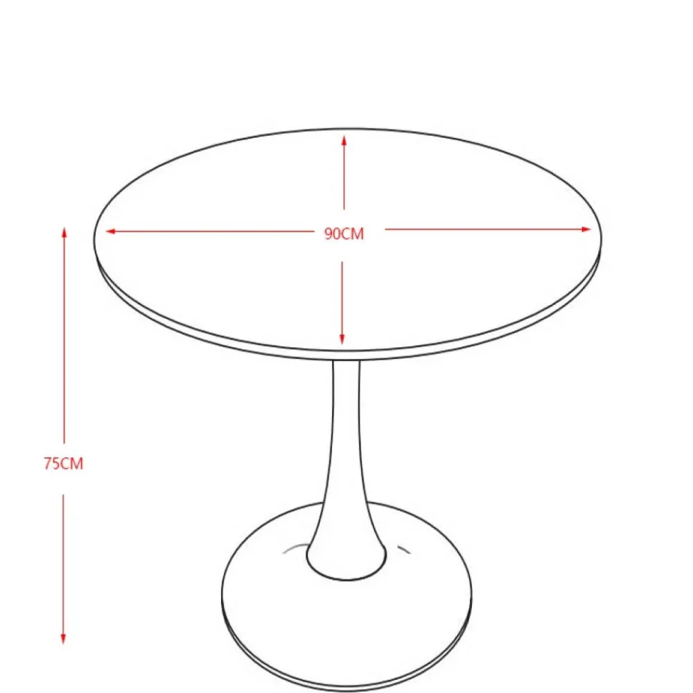 Wohnen Tische<Designtisch aus Sinterstein mit Trompetenfuß - Memphis
