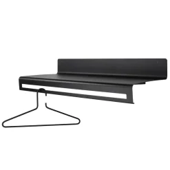 Wohnen Garderoben<Design-Wandgarderobe aus Stahl in Schwarz - Salamanca
