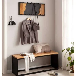 Wohnen Garderoben<Design-Wandgarderobe mit 13 Kleiderhaken - Samuel