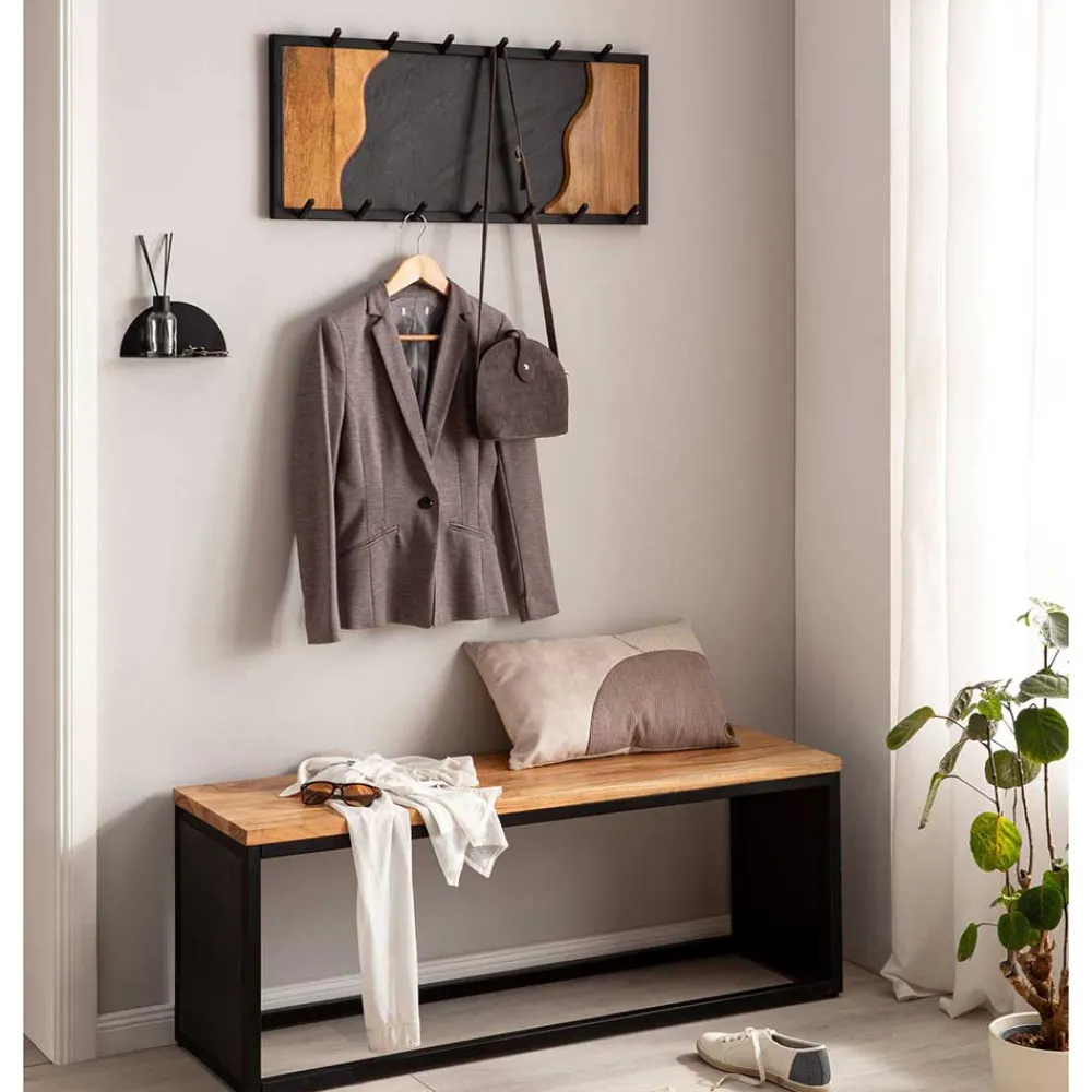 Wohnen Garderoben<Design-Wandgarderobe mit 13 Kleiderhaken - Samuel