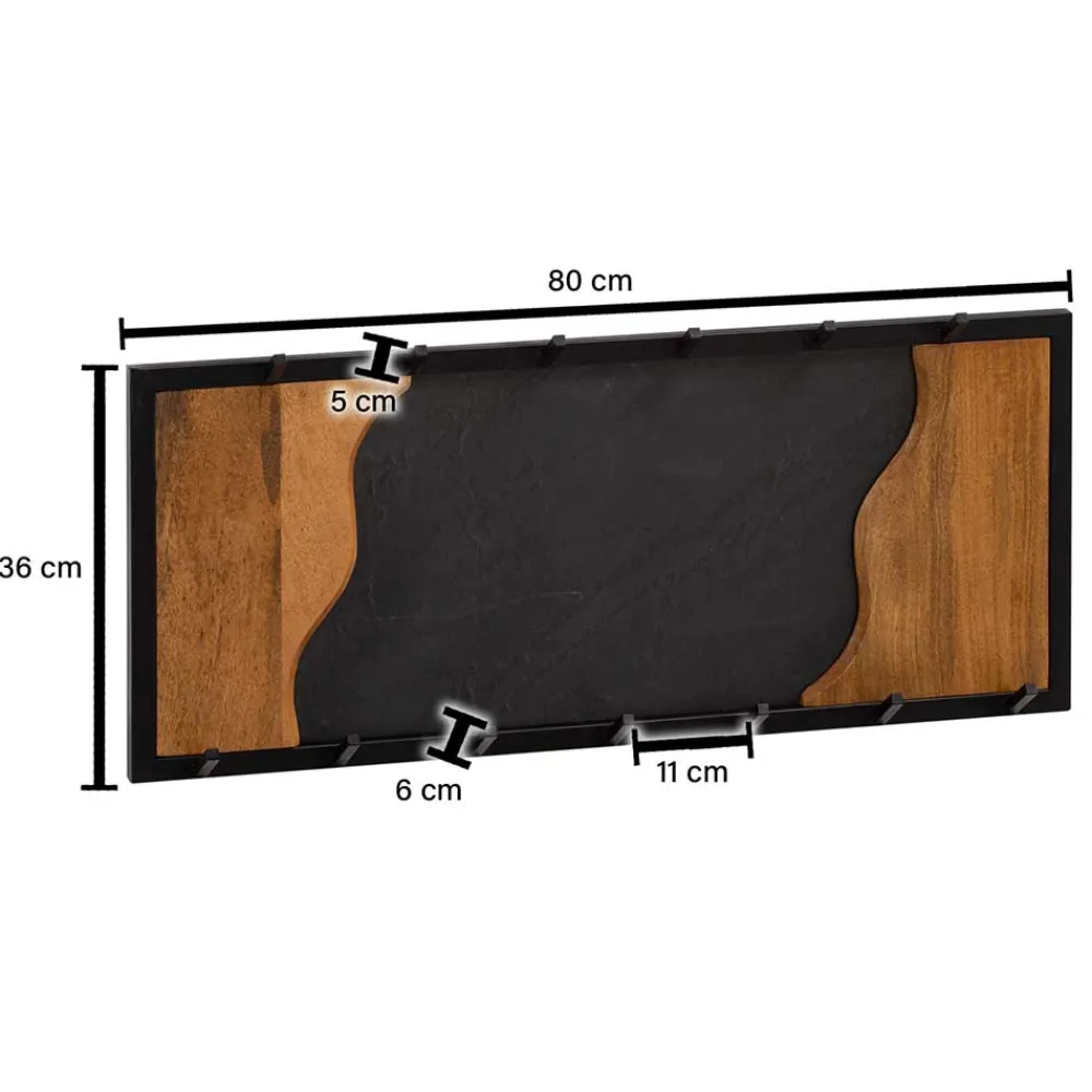 Wohnen Garderoben<Design-Wandgarderobe mit 13 Kleiderhaken - Samuel