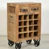 Wohnen Regale<Design-Weinregal Indri aus Mangoholz