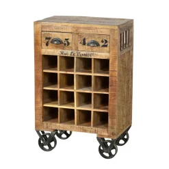 Wohnen Regale<Design-Weinregal Indri aus Mangoholz
