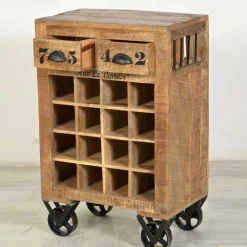 Wohnen Regale<Design-Weinregal Indri aus Mangoholz