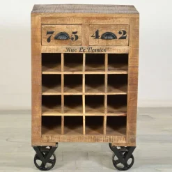 Wohnen Regale<Design-Weinregal Indri aus Mangoholz