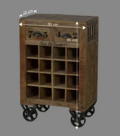 Wohnen Regale<Design-Weinregal Indri aus Mangoholz