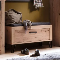 Wohnen Sitzbank<Dielenbank in Wildeiche Optik - Carry