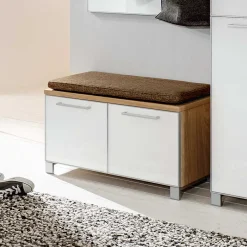 Wohnen Sitzbank<Dielenbank Wynoca mit Weißglas