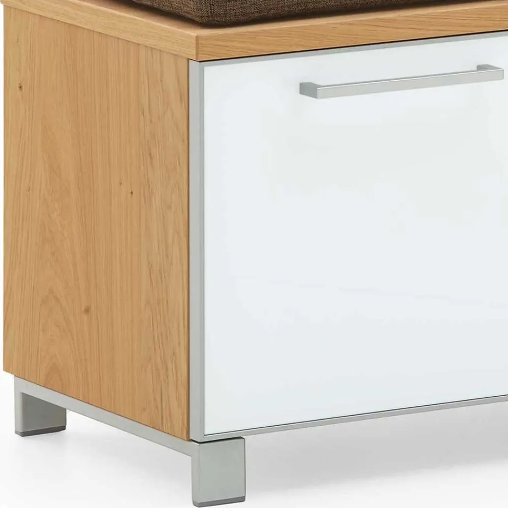 Wohnen Sitzbank<Dielenbank Wynoca mit Weißglas