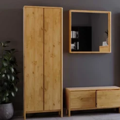 Wohnen Garderoben<Dielenschrank & Spiegel & Lowboard - Etvina (dreiteilig)