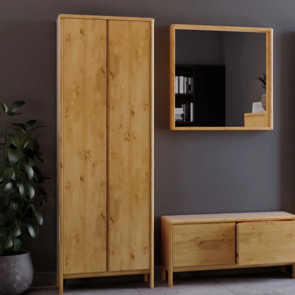 Wohnen Garderoben<Dielenschrank & Spiegel & Lowboard - Etvina (dreiteilig)