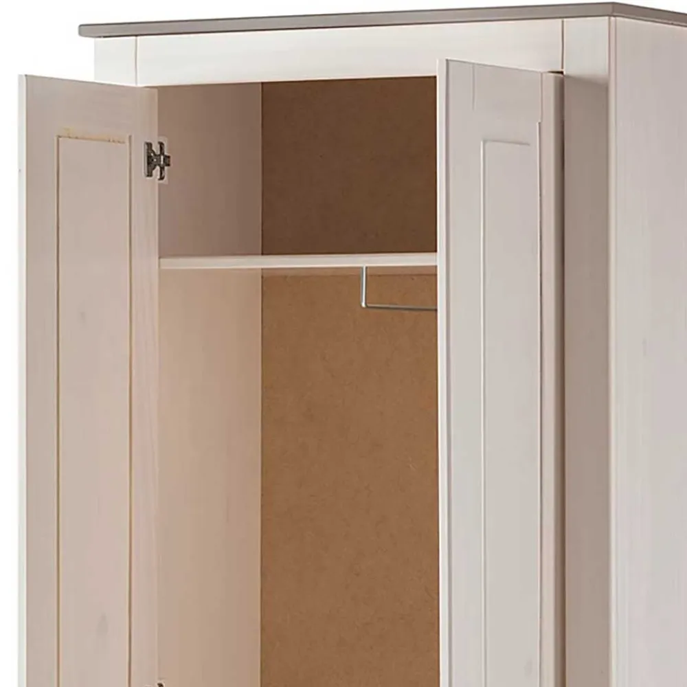 Wohnen Schränke<Dielenschrank in Weiß mit Grau - Lucasario
