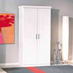 Wohnen Kleiderschränke<Dielenschrank Nabrosia in Weiß