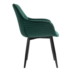 Wohnen Stühle<Dining Chair mit Armlehnen in Dunkelgrün - Pilawan