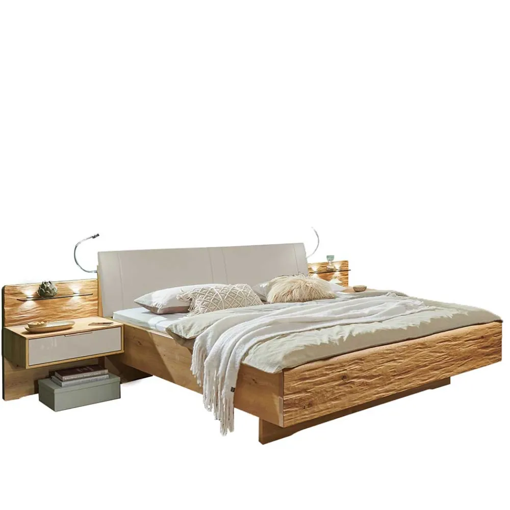 Wohnen Betten<Doppelbett & Nachtkonsolen Set - Fenezian (dreiteilig)