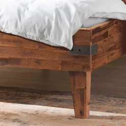 Wohnen Betten<Doppelbett aus Akazie mit Antik Finish - Caleena
