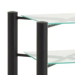 Wohnen Betten<Doppelbett Carlovac aus schwarzem Metall (dreiteilig)
