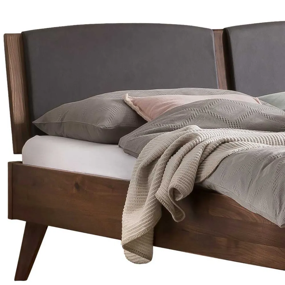 Wohnen Betten<Doppelbett Gestell aus Nussbaum geölt - Carloletta
