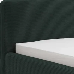 Wohnen Betten<Doppelbett in Dunkelgrün Cord - Topra