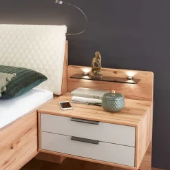 Wohnen Betten<Doppelbett Kombi mit Nachtkommoden - Krofun (dreiteilig)